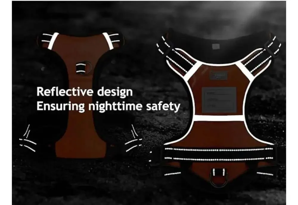 Pensee Pet Reflective No Pull Dog Harness with Handle and ID Tag Pocket